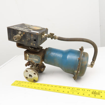 ESPE 1" Stainless Steel Flange Mount Valve W/ PMV P-2000 Pneumatic Actuator