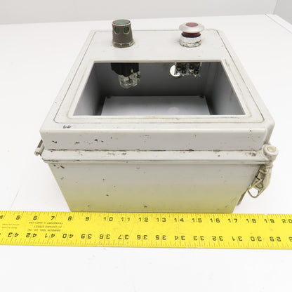 Hoffman A12106CHQRFG 12" x 10" x 6" Plastic Electrical Enclosure W/ Backplate