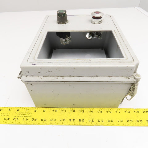 Hoffman A12106CHQRFG 12" x 10" x 6" Plastic Electrical Enclosure W/ Backplate