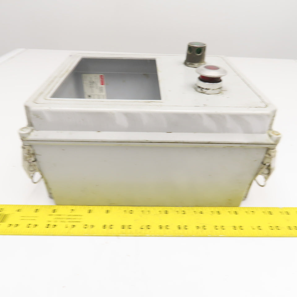 Hoffman A12106CHQRFG 12" x 10" x 6" Plastic Electrical Enclosure W/ Backplate