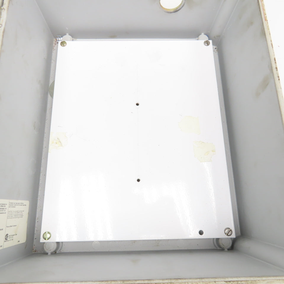 Hoffman A12106CHQRFG 12" x 10" x 6" Plastic Electrical Enclosure W/ Backplate