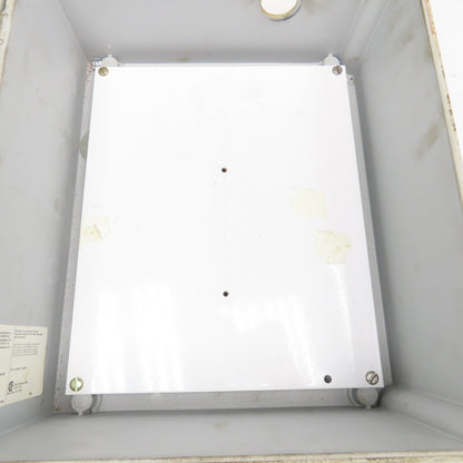Hoffman A12106CHQRFG 12" x 10" x 6" Plastic Electrical Enclosure W/ Backplate