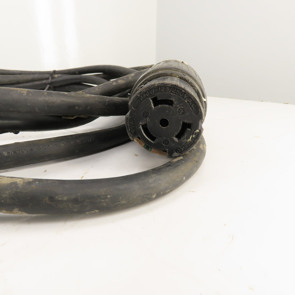 30 Amp 125VAC Power Supply Cordset For RV & Camper 29' Long 3 Wire 10AWG