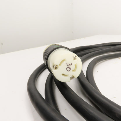 30 Amp 125V Power Supply Extension Cordset For RV & Camper 25' Long 3 Wire 10AWG