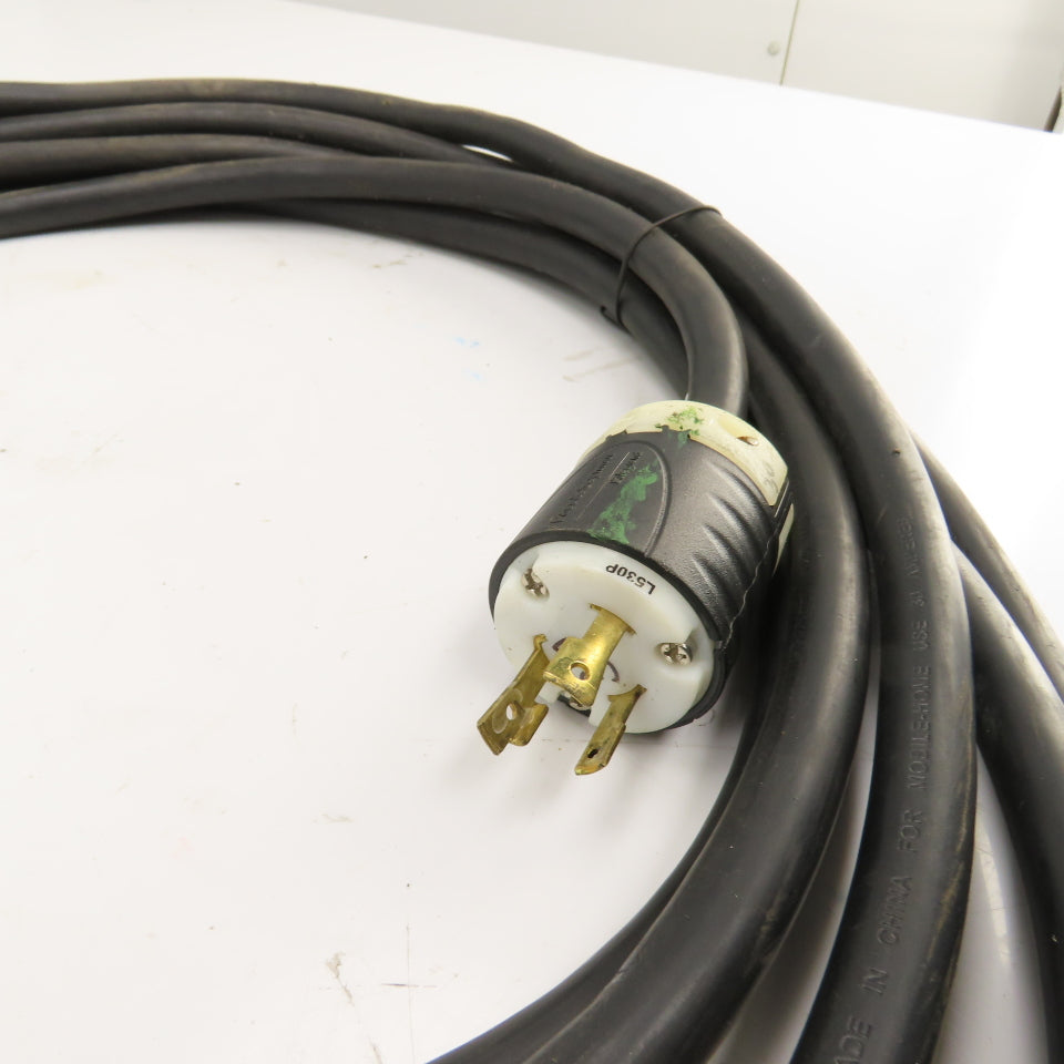 30 Amp 125V Power Supply Extension Cordset For RV & Camper 25' Long 3 Wire 10AWG