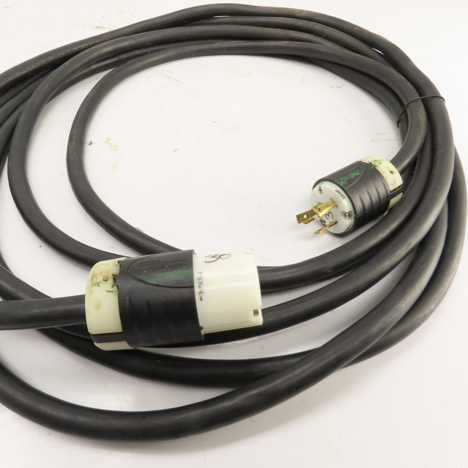 30 Amp 125V Power Supply Extension Cordset For RV & Camper 25' Long 3 Wire 10AWG