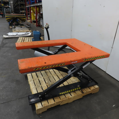 Noble lift HTF-U 1.1 Ton U-Shape Low Profile Electric Lift Table 115V 1Ph