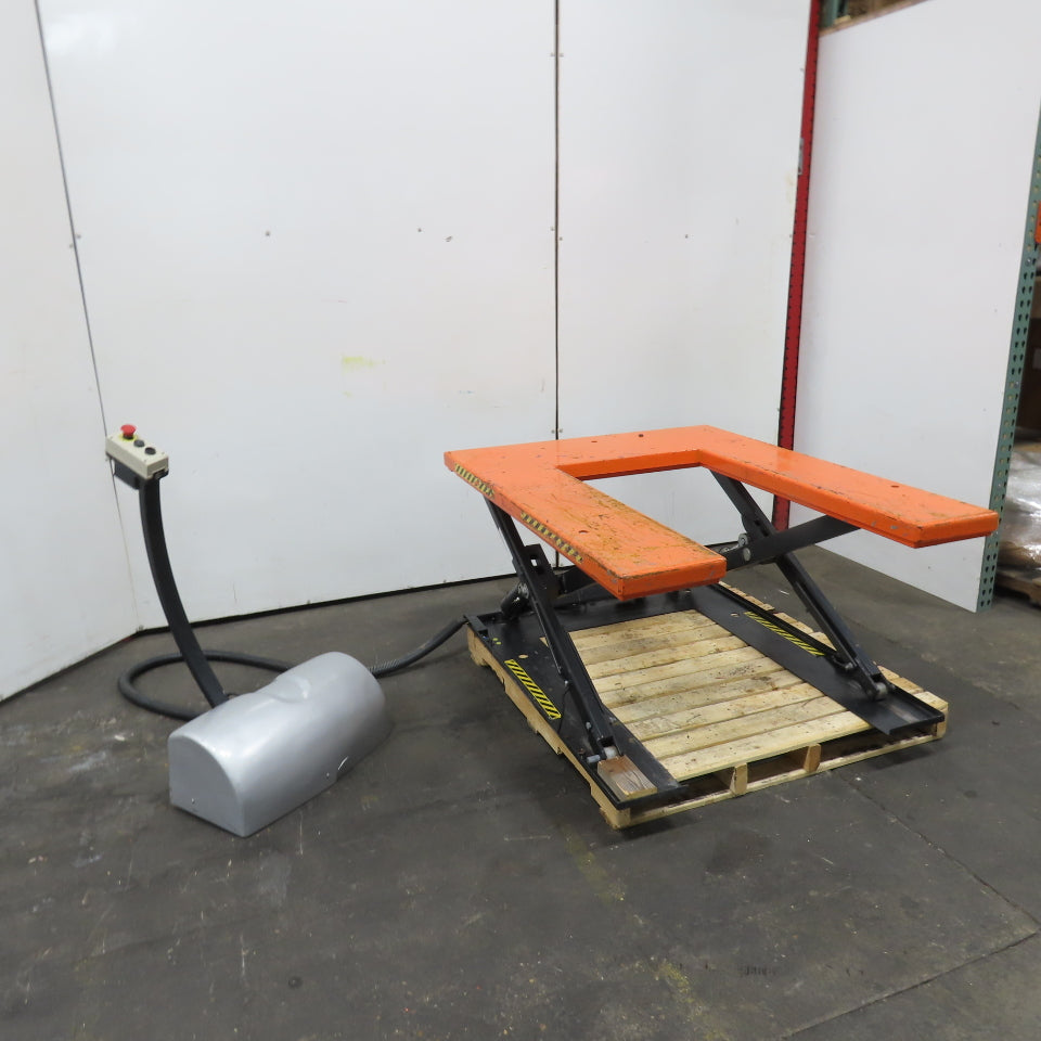 Noble lift HTF-U 1.1 Ton U-Shape Low Profile Electric Lift Table 115V 1Ph