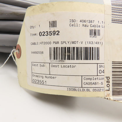 Hypertherm 023592 (1x3/4x1) Power Supply/MOT V Cable HT2000 Plasma Cutter 75'