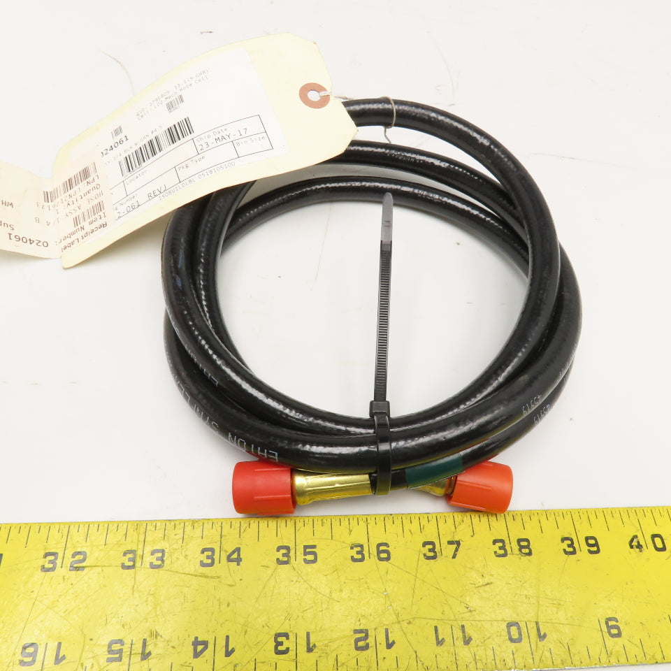 Hypertherm 024061 1/4" Black W/ Green #4 Hose Assembly 5'