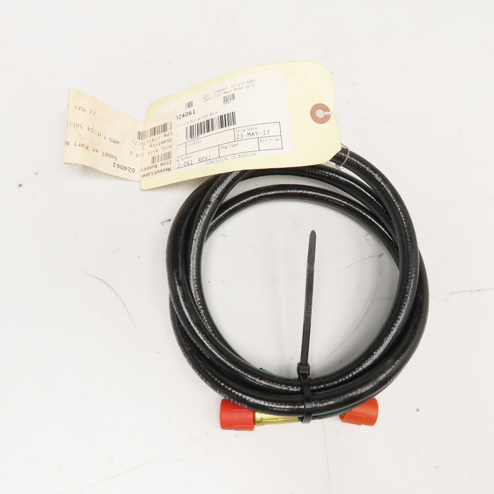 Hypertherm 024061 1/4" Black W/ Green #4 Hose Assembly 5'