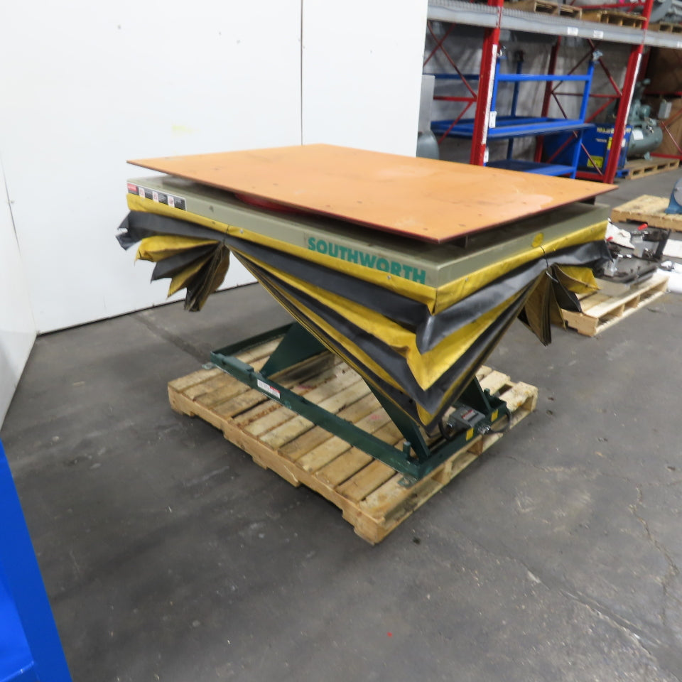 Southworth LS2-36 2000Lb Hydraulic Scissor Lift Table W/60"x42" Rotary Top 115V