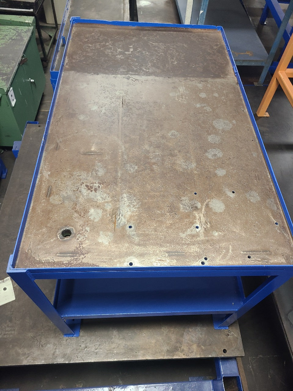 58"x 34" Steel Welding Assembly Fabrication Table Bench 35" Tall W/ Shelf