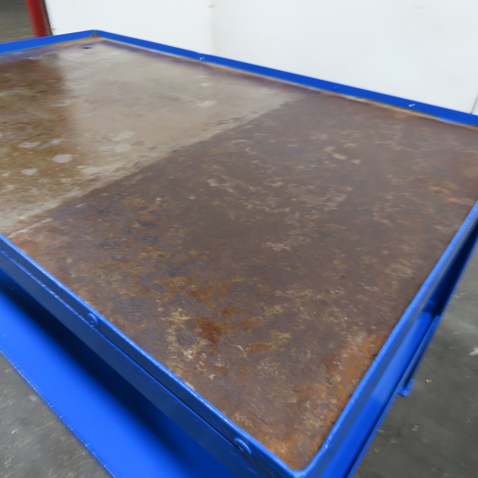 58"x 34" Steel Welding Assembly Fabrication Table Bench 35" Tall W/ Shelf