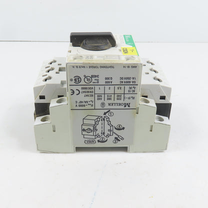 Moeller PKZM0-2.5 Motor Protector Circuit Breaker 1.6-2.5A 600VAC W/ Aux