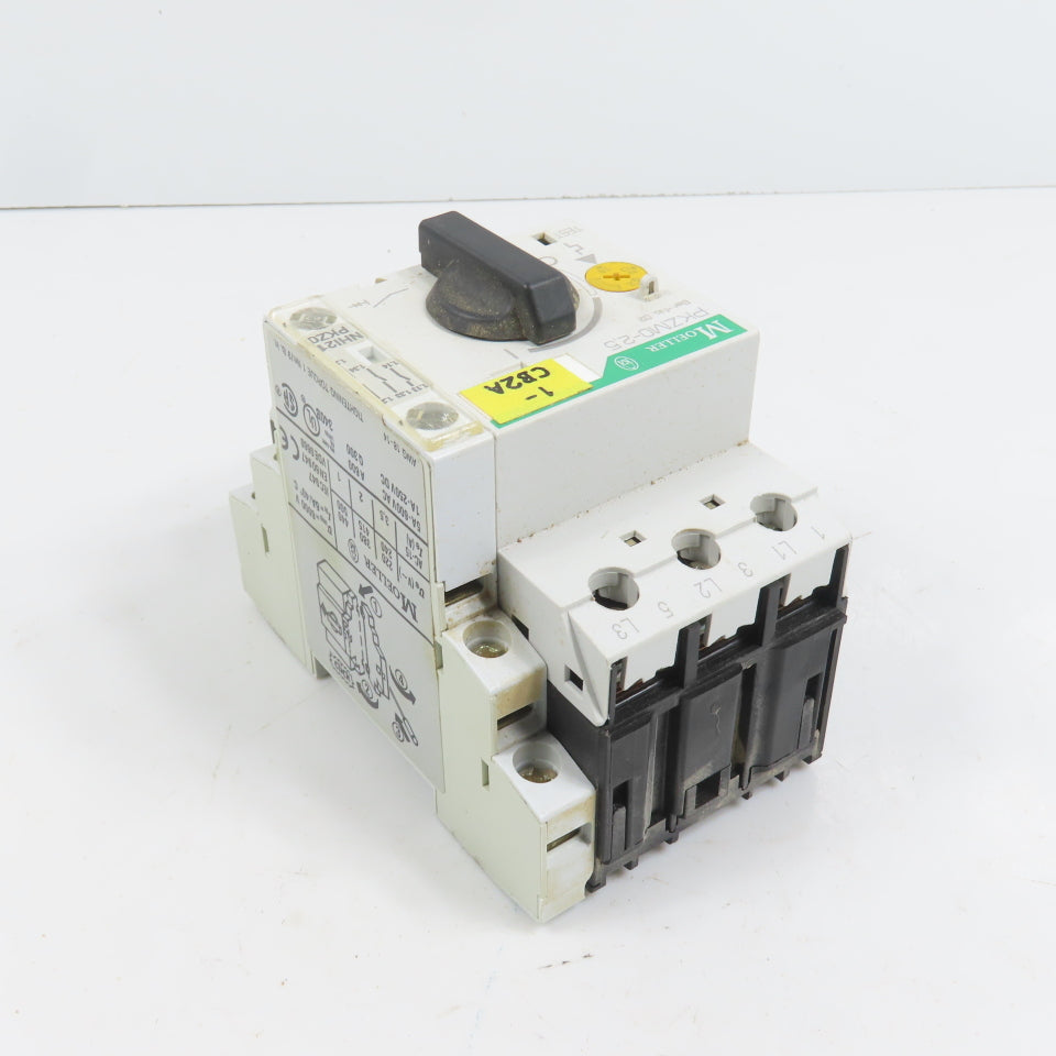 Moeller PKZM0-2.5 Motor Protector Circuit Breaker 1.6-2.5A 600VAC W/ Aux