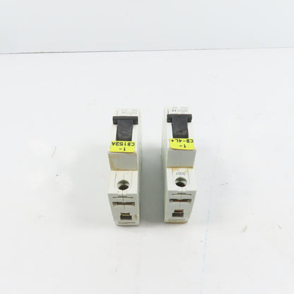 Eaton Moeller FAZ-C4 4A 277/480VAC Single Pole Circuit Breaker Lot Of 2