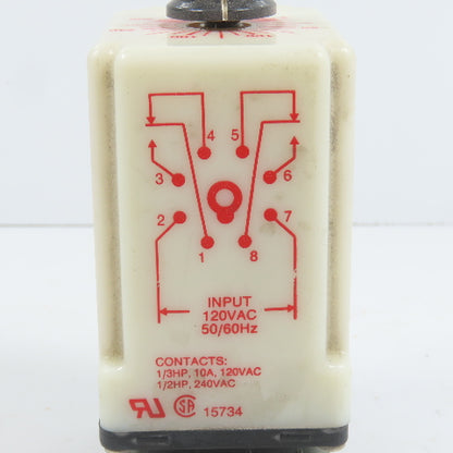 Dayton 5X830E Solid State Time Delay Relay 3-300 Sec 120VAC W/ Base