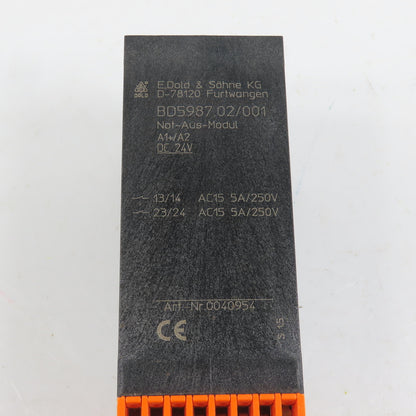 E. Dold & Sohne BD5987.02/001 SafeMaster Emergency Stop Module Relay 5A 250V
