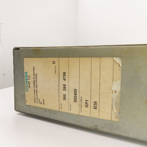Siemens P2B42ML125FTS 125A 42 Space Panelboard Load Center 240/120V 3PH 4-Wire