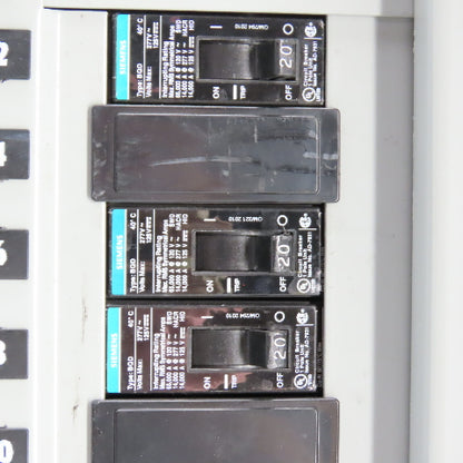 Siemens P2B42ML125FTS 125A 42 Space Panelboard Load Center 240/120V 3PH 4-Wire