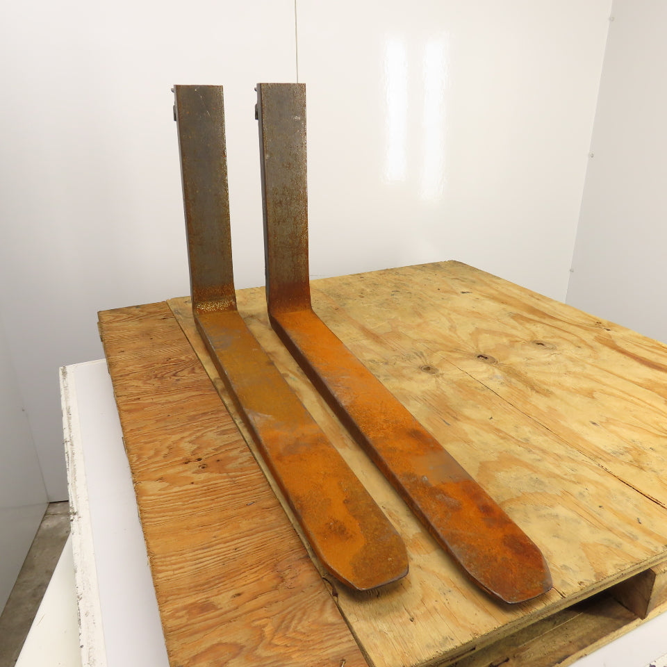 Kenhar K-547 Class II 2 16" Tapered Forklift Forks W/ Latches 35-1/2x4" Set Of 2