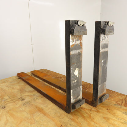 Kenhar K-547 Class II 2 16" Tapered Forklift Forks W/ Latches 35-1/2x4" Set Of 2
