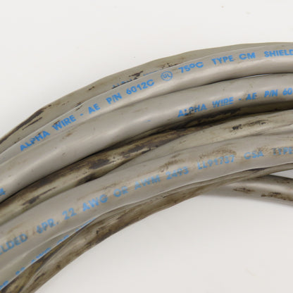 Alpha Wire 6012C 6 Pair 22AWG Shielded Control Communication Cable 50'