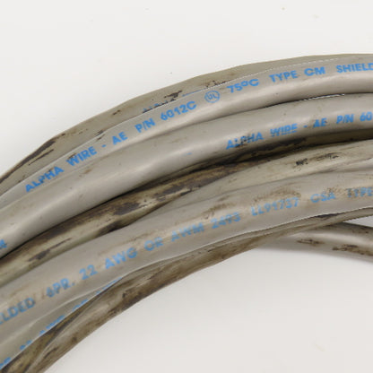 Alpha Wire 6012C 6 Pair 22AWG Shielded Control Communication Cable 50'