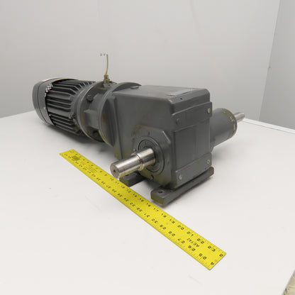 Stober 8.444:1 3kW 220-480V 3Ph 50/60Hz Right Angle Gear Motor 166RPM Tested