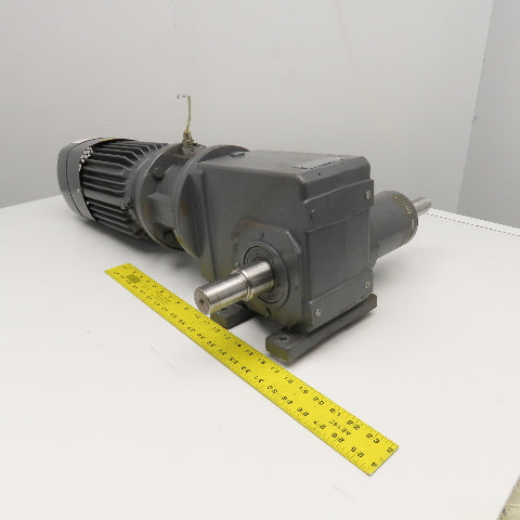 Stober 8.444:1 3kW 220-480V 3Ph 50/60Hz Right Angle Gear Motor 166RPM Tested