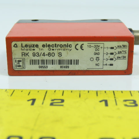 Leuze RK 93/4-60 S Energetic Diffuse Sensor 10-30VDC