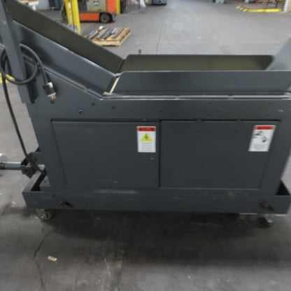 Goss 7' x9" W Variable Speed 2-Section Incline Belt Conveyor 115V 1PH 18/50FPM