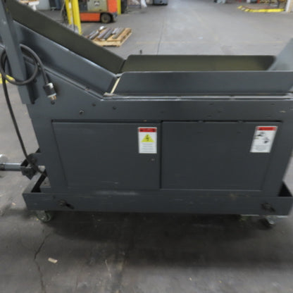 Goss 7' x9" W Variable Speed 2-Section Incline Belt Conveyor 115V 1PH 18/50FPM