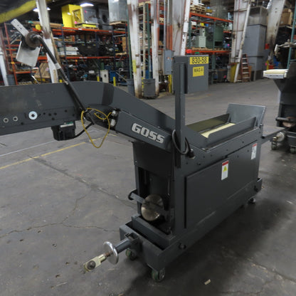 Goss 7' x9" W Variable Speed 2-Section Incline Belt Conveyor 115V 1PH 18/50FPM