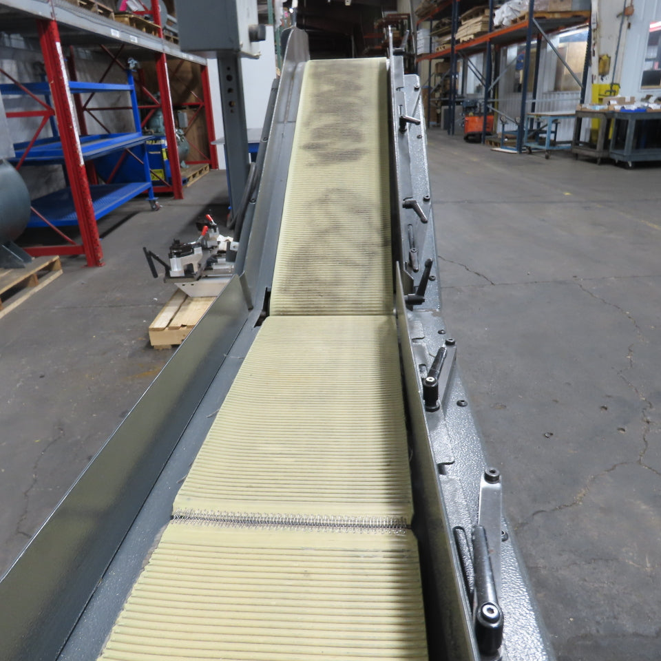 Goss 7' x9" W Variable Speed 2-Section Incline Belt Conveyor 115V 1PH 18/50FPM