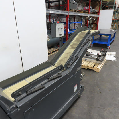Goss 7' x9" W Variable Speed 2-Section Incline Belt Conveyor 115V 1PH 18/50FPM