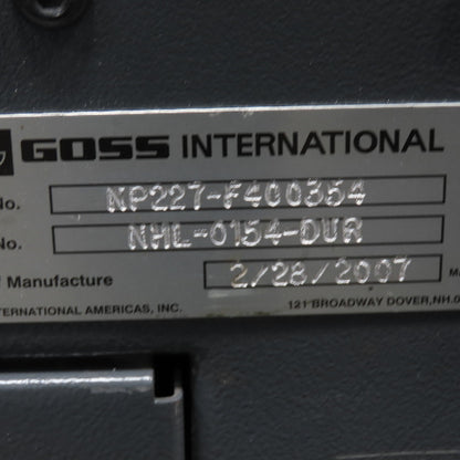 Goss 7' x9" W Variable Speed 2-Section Incline Belt Conveyor 115V 1PH 18/50FPM
