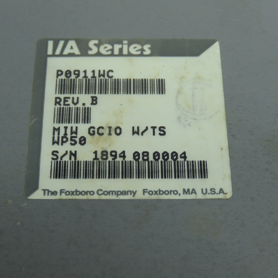 Foxboro P0911WC Rev B Power Module MIW GCIO W/TS WP50