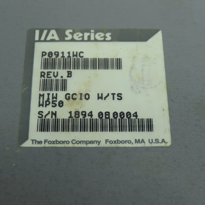 Foxboro P0911WC Rev B Power Module MIW GCIO W/TS WP50