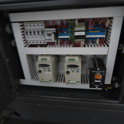 Goss 7' x9" W Variable Speed 2-Section Incline Belt Conveyor 115V 1PH 18/50FPM