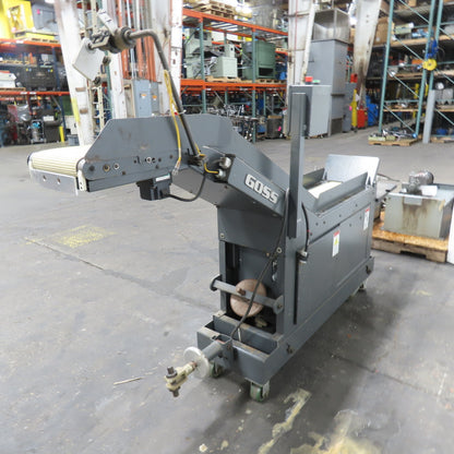 Goss 7' x9" W Variable Speed 2-Section Incline Belt Conveyor 115V 1PH 18/50FPM