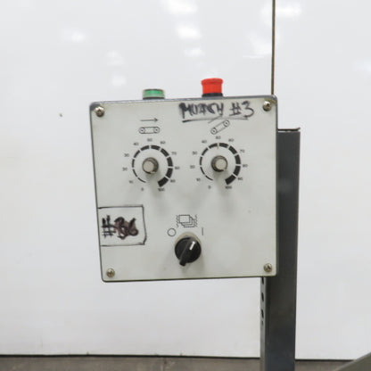 Goss 7' x9" W Variable Speed 2-Section Incline Belt Conveyor 115V 1PH 18/50FPM