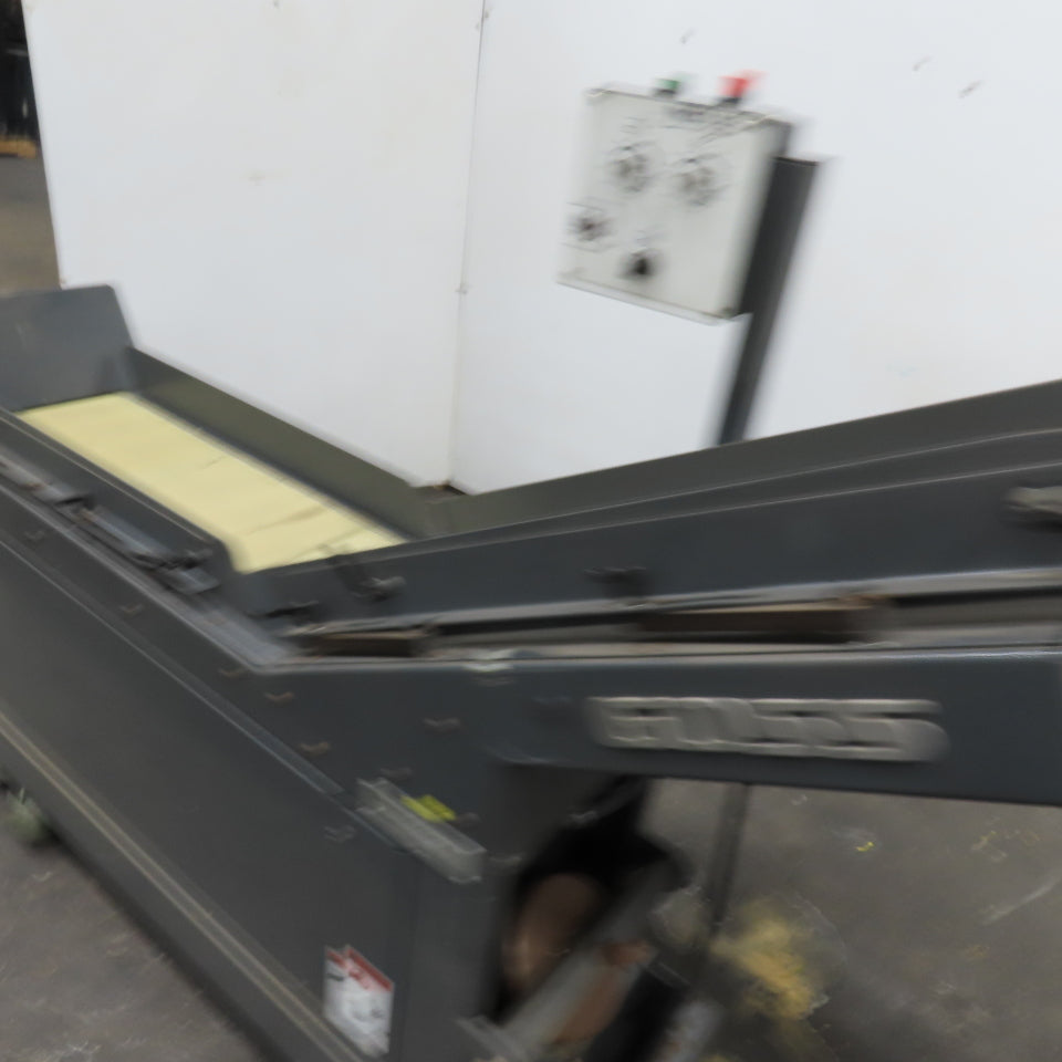 Goss 7' x9" W Variable Speed 2-Section Incline Belt Conveyor 115V 1PH 18/50FPM