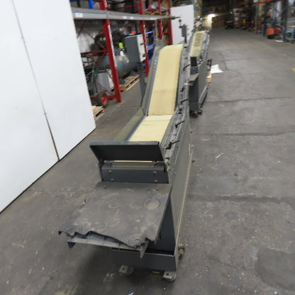 Goss 7' x9" W Variable Speed 2-Section Incline Belt Conveyor 115V 1PH 18/50FPM
