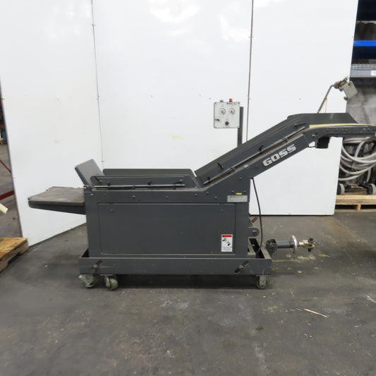 Goss 7' x9" W Variable Speed 2-Section Incline Belt Conveyor 115V 1PH 18/50FPM