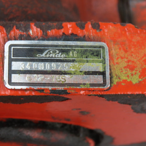 Linde L12-16S 340H092595 Rear Axle Hub Assembly From E15S Forklift NEEDS BEARING