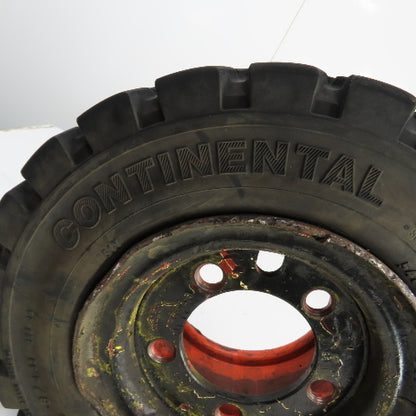Continental 54600 CSE-Robust SC 18 Forklift Tire & Rim 180/70-8 5-Lug 4.33 R-8