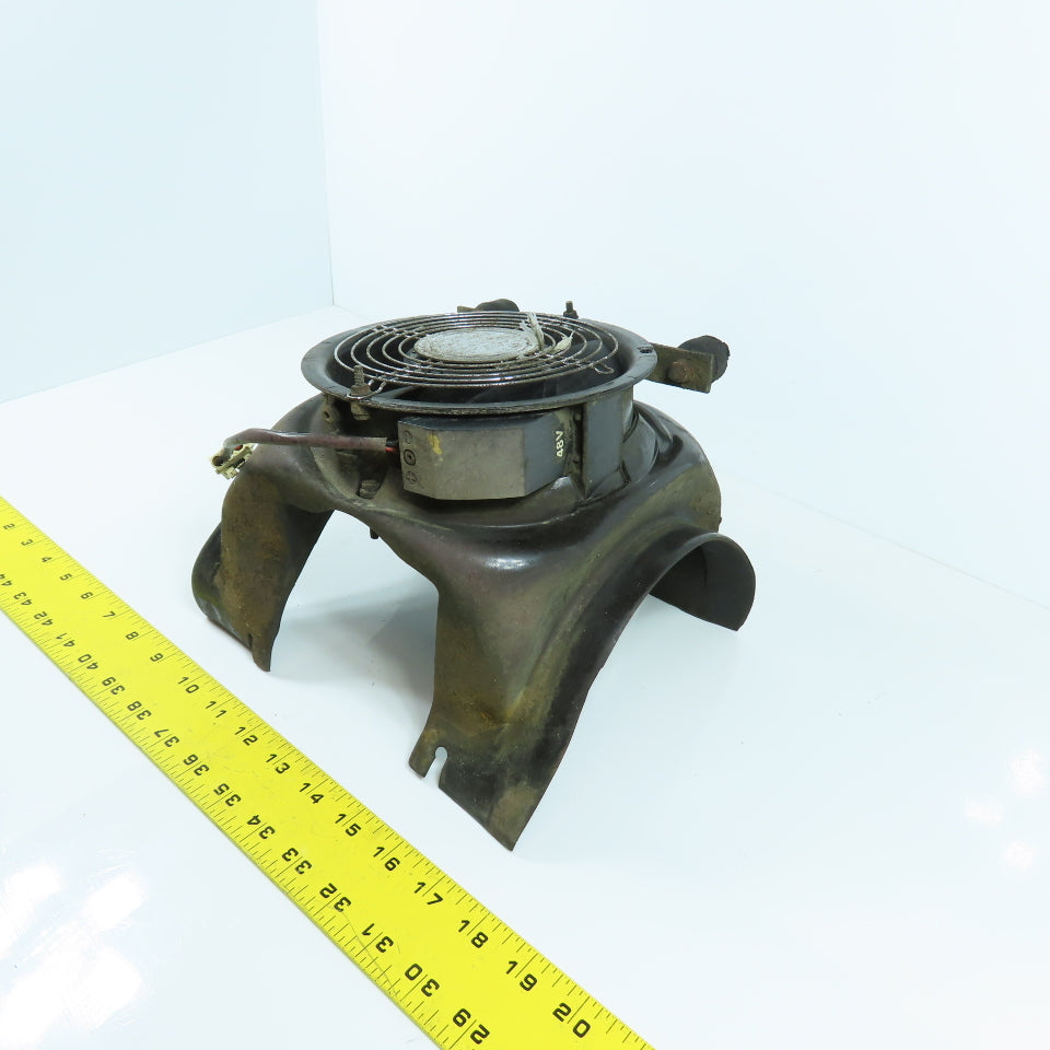 Linde E15S 48V Cooling Fan & Holder Assembly From An Electric Forklift