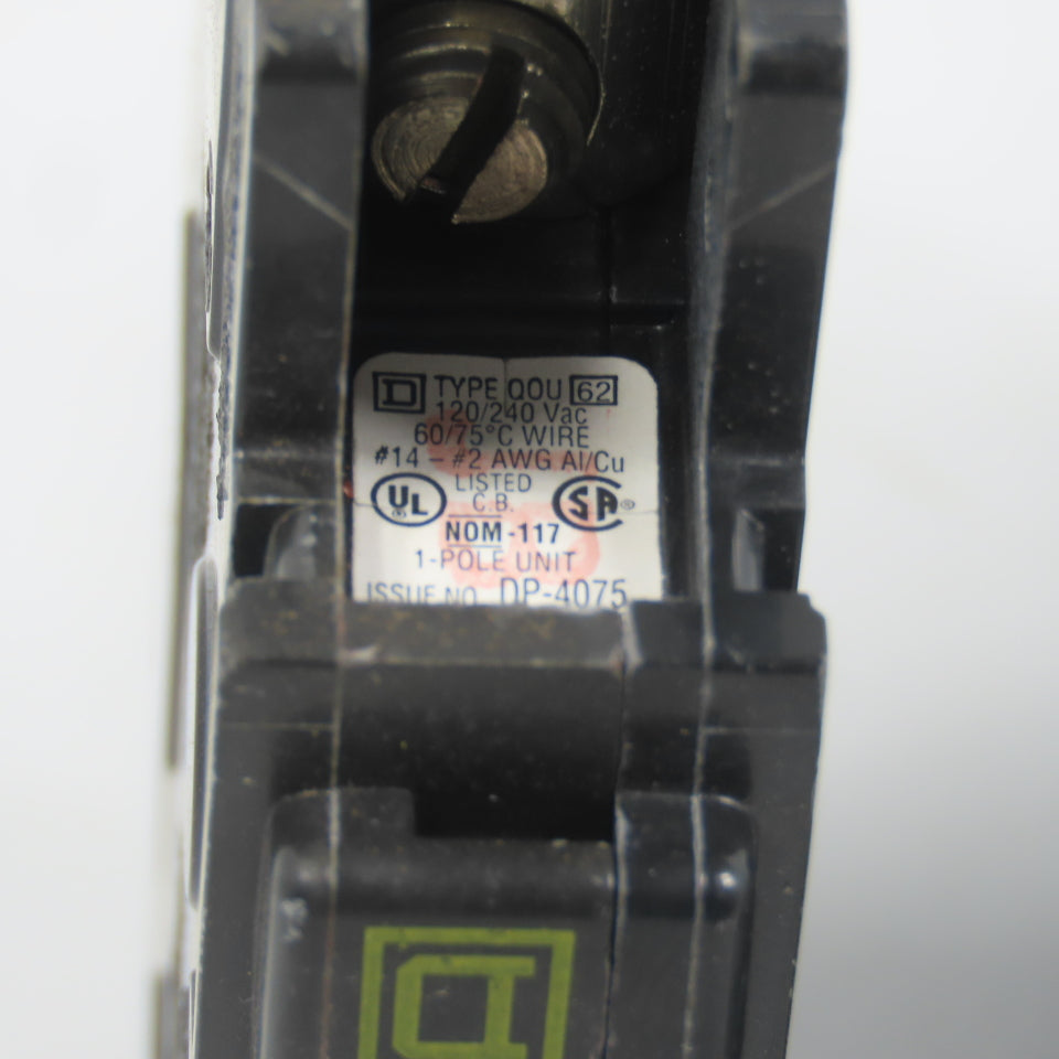 Square D Type QOU Single 1 Pole 10A Circuit Breaker 120/240VAC Lot Of 5